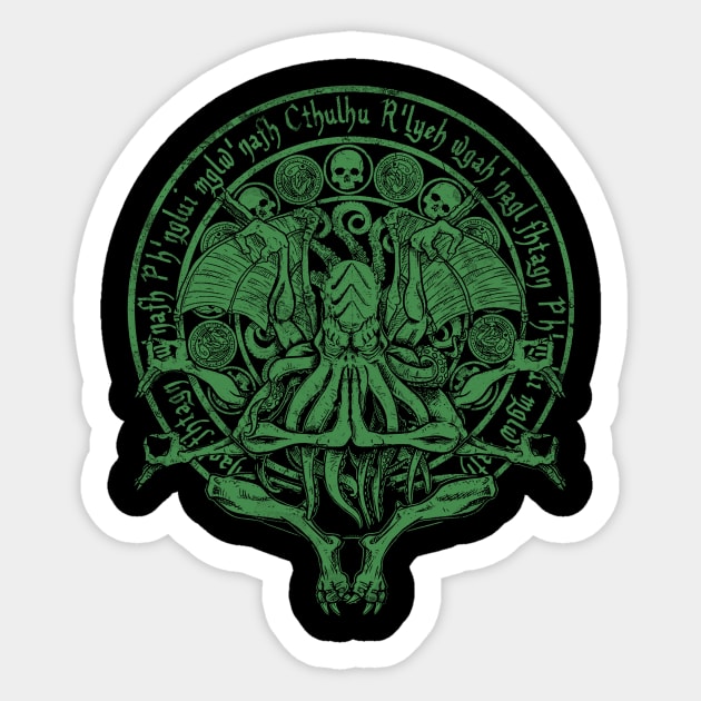 The Idol - Cthulhu Green Variant Sticker by APSketches